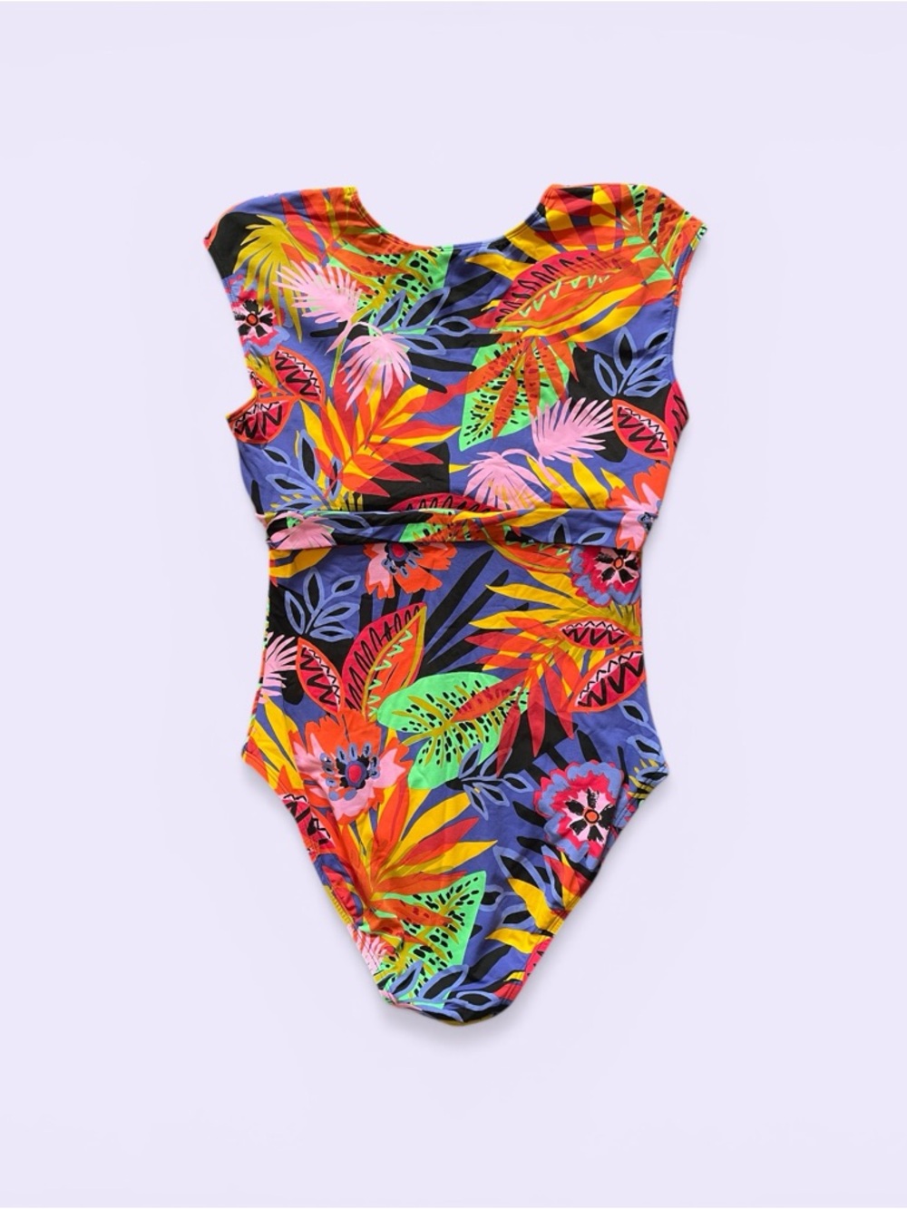 #192, Bleu Rod Beattie Tropical print Swimsuit, size 12 - Picture 2 of 3